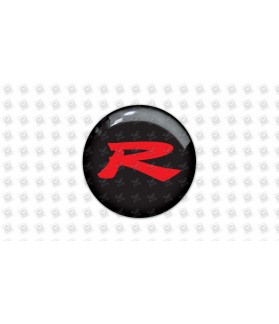HONDA round black gel STICKERS (Compatible Product)