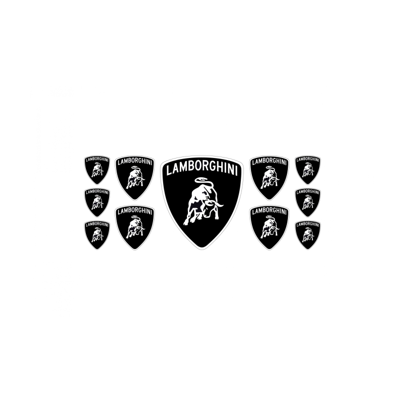 Lamborghini domed emblems gel DECALS x11
