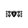 Lamborghini domed emblems gel DECALS x11