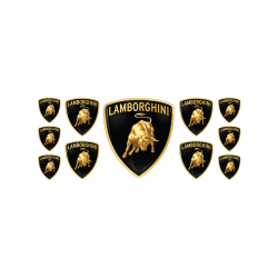 Lamborghini domed emblems gel ADESIVOS x11