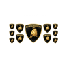 Lamborghini domed emblems gel ADESIVOS x11