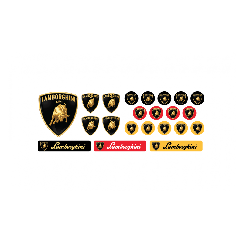 Lamborghini domed emblems gel ADESIVI x22