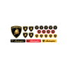 Lamborghini domed emblems gel DECALS x22