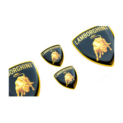 Lamborghini domed emblems gel ADESIVOS x4