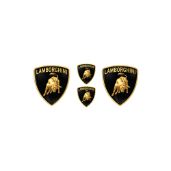 Lamborghini domed emblems gel DECALS x4