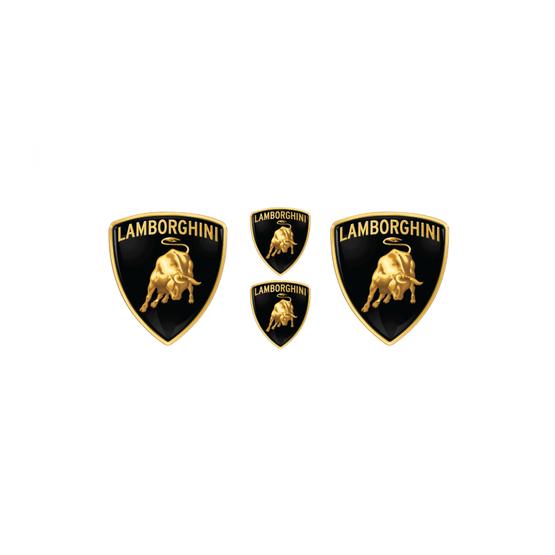 Lamborghini domed emblems gel ADHESIVOS x4