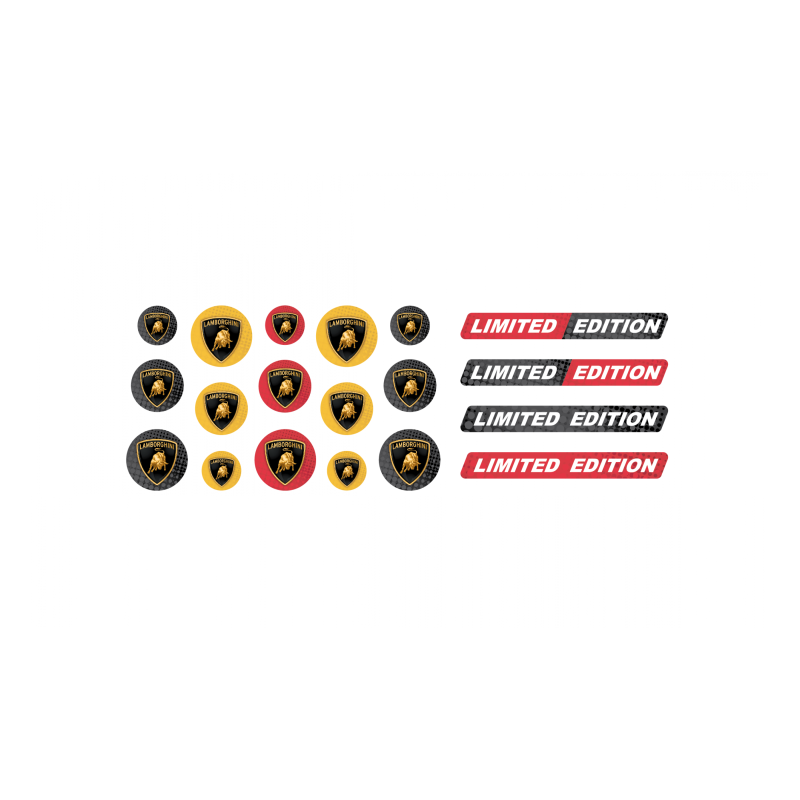 Lamborghini domed emblems gel DECALS x19