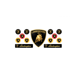 Lamborghini domed emblems gel AUFKLEBER x13