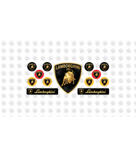 Lamborghini domed emblems gel STICKERS x13 (Compatible Product)