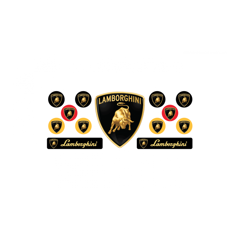 Lamborghini domed emblems gel AUFKLEBER x13