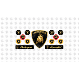 Lamborghini domed emblems gel STICKERS x13