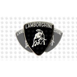 Lamborghini domed emblems gel STICKERS x3