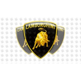 Lamborghini domed emblems gel STICKERS x3