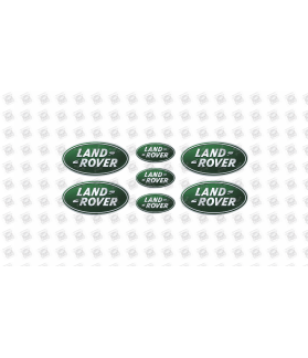 Land Rover domed emblems gel STICKERS x7