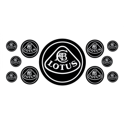 Lotus domed emblems gel AUFKLEBER x11