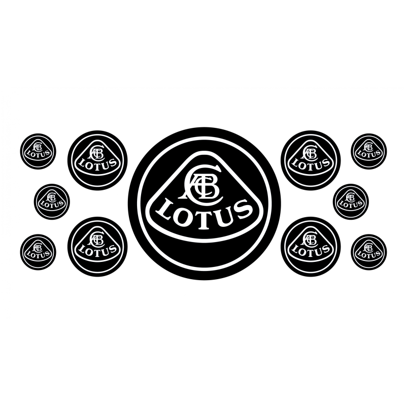 Lotus domed emblems gel ADHESIVOS x11