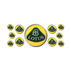 Lotus domed emblems gel DECALS x11