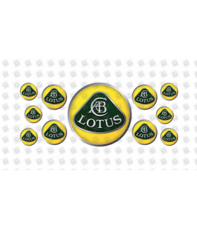 Lotus domed emblems gel AUTOCOLLANT x11 (Produit compatible)