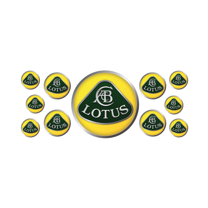 Lotus domed emblems gel AUFKLEBER x11