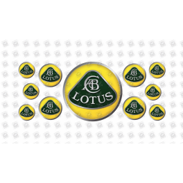 Lotus domed emblems gel AUFKLEBER x11