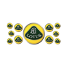 Lotus domed emblems gel DECALS x11