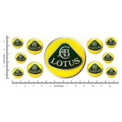 Lotus domed emblems gel ADHESIVOS x11