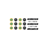 Lotus domed emblems gel AUFKLEBER x16