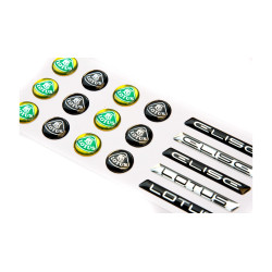Lotus domed emblems gel ADHESIVOS x16