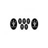 MASERATI domed emblems gel ADESIVOS x7