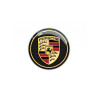 Porsche round black gel ADHESIVOS