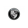 Porsche round black gel ADESIVI