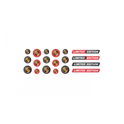 Porsche round black gel DECALS x19