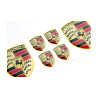 Porsche round black gel ADESIVOS x6