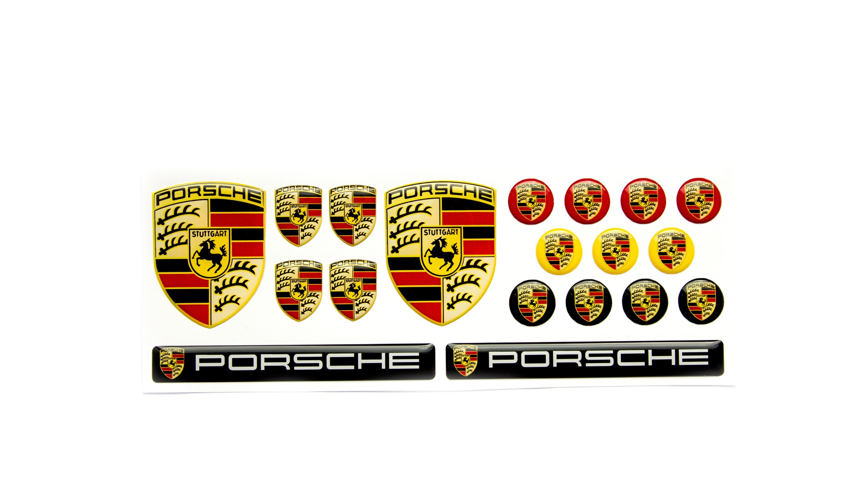 Stickers decals Wheel centre Gel Badges Porsche