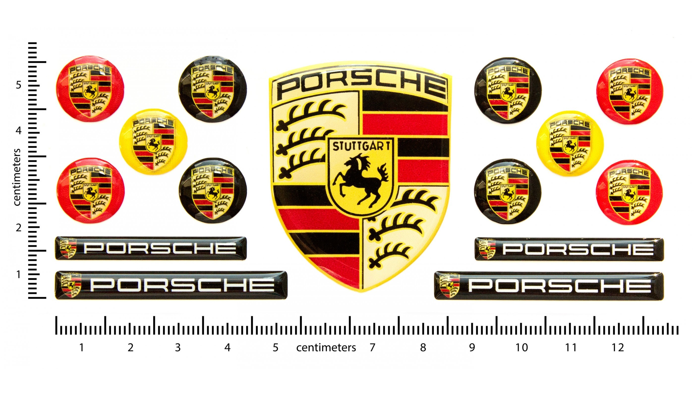 aufkleber Wheel centre Gel Badges Porsche