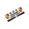 Porsche round black gel ADHESIVOS x10