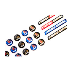 SAAB round black gel ADESIVOS x19