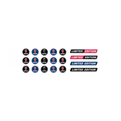 SAAB round black gel AUFKLEBER x19