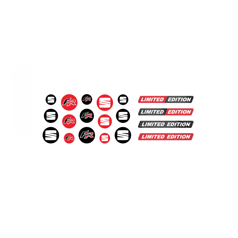 SEAT domed emblem gel ADHESIVOS x19