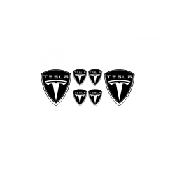 TESLA domed emblem gel ADESIVI x6