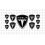 TESLA domed emblem gel ADESIVI x11 (Prodotto compatibile)