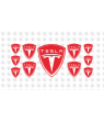 TESLA domed emblem gel ADESIVI x11