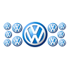 VOLKSWAGEN GEL adesivos x11