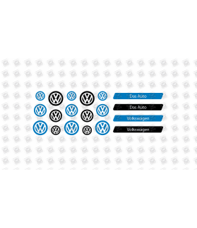 VOLKSWAGEN GEL Stickers decals x19 (Compatible Product)