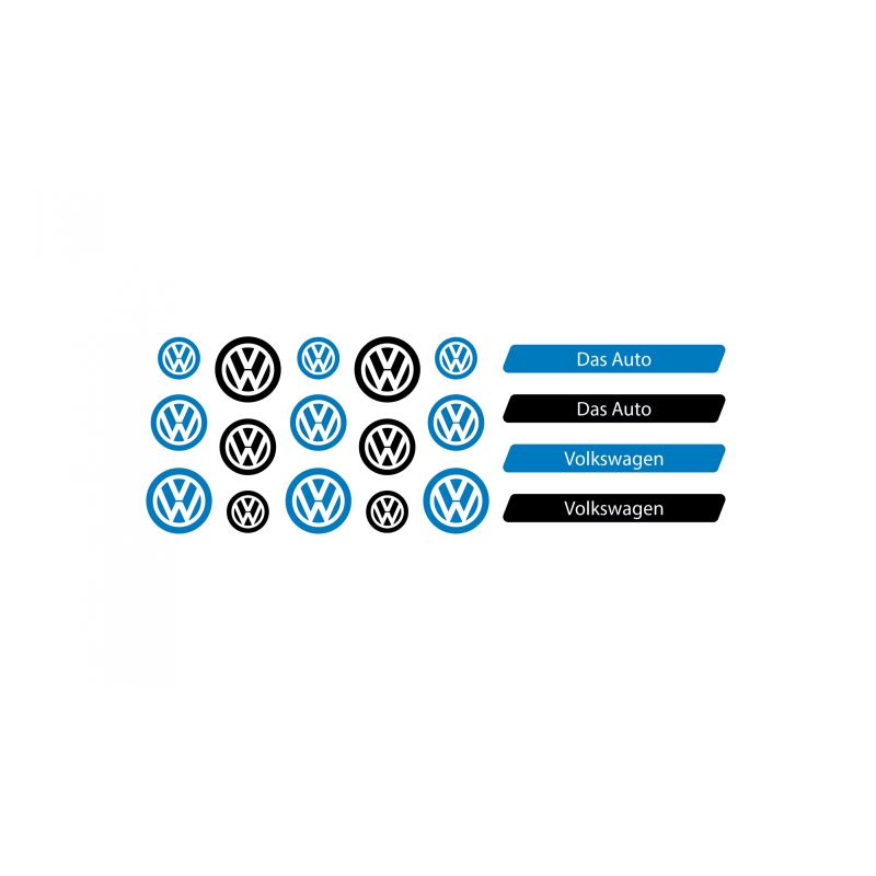 VOLKSWAGEN GEL Autocollant x19