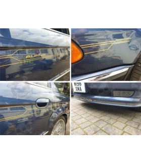 BMW 7 Series E38 Alpina side front and rear Stripes Stickers (Compatible Product)