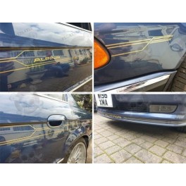 BMW 7 Series E38 Alpina side front and rear Stripes Stickers