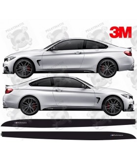 BMW 4 Series F32 / F33 / F36 M Performance side Sill Stripes AUTOCOLLANT (Produit compatible)
