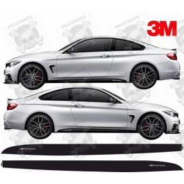 BMW 4 Series F32 / F33 / F36 M Performance side Sill Stripes Adhesivo
