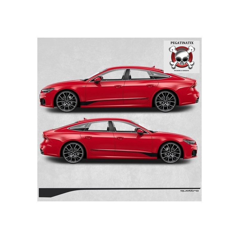 Audi A7 Quattro Side Stripes autocollant